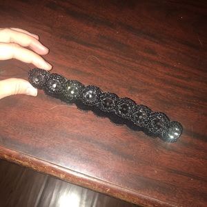 Pink Pewter Black Headband